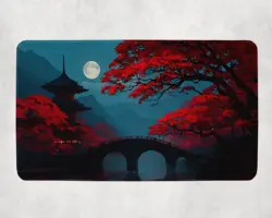 MTG Playmat | Japanese Night Themed Playmat | Unofficial MTG Playmat - Image 1