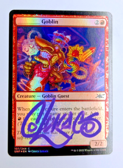 MTG FOIL Goblin SIGNED BY CHUCK LUKACS - Image 1