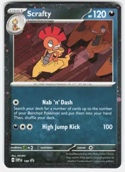 SCRAFTY (COSMOS HOLO) 188 HOLO PROMO SCARLET & VIOLET PROMO POKEMON HOLO NM/M - Image 1