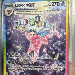 2025 Pokemon Prismatic Evolutions Espeon Ex SIR #155 PSA 9 - Image 5