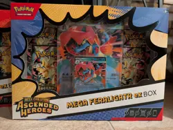 Pokemon TCG: Ascended Heroes Mega Feraligatr , Meganium , Emboar Ex Box. Sealed - Image 2