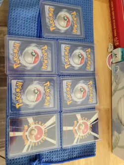 Lot Of 7 Vintage Damaged Pokemon Holo Cards, Blaine's Charizard! Jolteon! READ! - Image 2