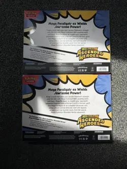 Pokemon TCG Mega Evolution Mega Feraligator Ex Box X2 Sealed - Ascended Heroes - Image 2