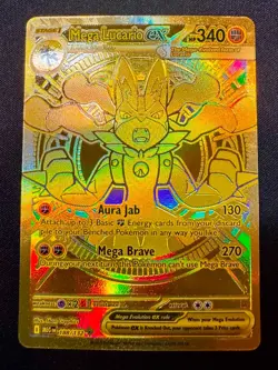 Mega Lucario ex 188/132 Me01: Mega Evolution Full Art Holo Hyper Rare Pokemon NM - Image 1