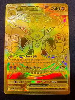 Mega Lucario ex 188/132 Me01: Mega Evolution Full Art Holo Hyper Rare Pokemon NM - Image 4