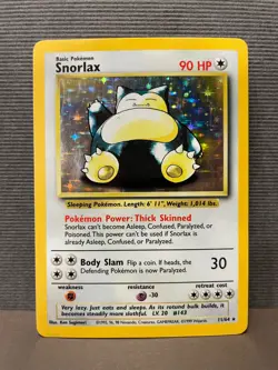 1999 Pokemon Jungle Snorlax Holo 11/64 No Symbol Error Misprint MP Rare Vintage - Image 1