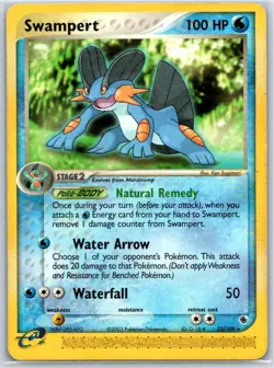 Swampert Ruby and Sapphire 23/109 HP/DMG Pokemon Card - Image 1