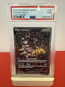 Pokemon TCG Giratina v 186/196 Lost Origin SWSH Full Art PSA 9 - Image 1