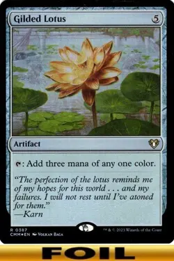1x - Gilded Lotus - FOIL #387 - Commander Masters NM MTG - Image 1
