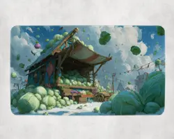 MTG Playmat | Cabbage Man Themed Playmat | Avatar | Unofficial MTG Playmat - Image 1