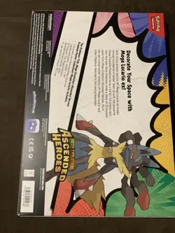 Pokemon Ascended Heroes Premium Poster Collection Mega Lucario - New & Sealed - Image 2