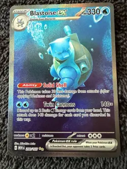 Pokemon SV 151 Blastoise Ex Special Illustration Rare 200/165 NM - Image 1