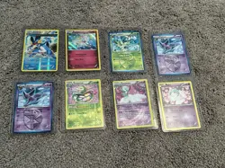 Pokemon Card Lot of 8 (Some Halos) w/ Card Protectors - Image 1