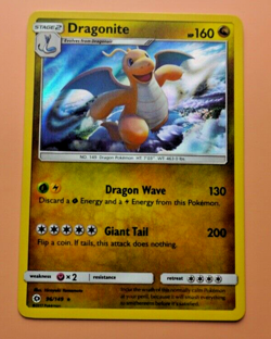 POKEMON CARD Dragonite 96/149 Sun & Moon 2017 HOLO RARE - Image 1
