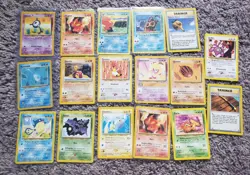 Vintage Pokemon Neo Revelation 17 Card Lot Commons and Uncommons - Image 1