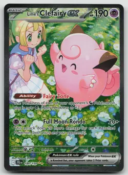 Pokemon TCG Lillie's Clefairy EX Journey Together 184/159 NM - Image 1