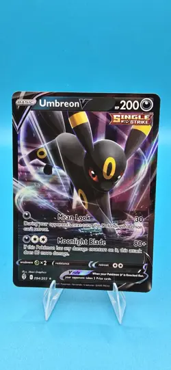 Pokemon TCG Umbreon V Ultra Rare Foil Evolving Skies Single Strike 094/203 EN/#2 - Image 1