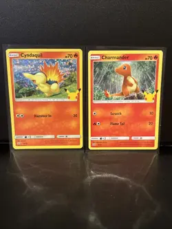 Charmander Cyndaquil Holo 9,10/25 2021 Pokemon McDonald’s 25th Anniversary TCG - Image 1
