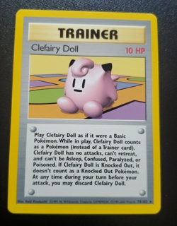 Clefairy Doll RARE WIZARDS 2000 Pokemon Base Set 70/102 Trainer Regular English - Image 1