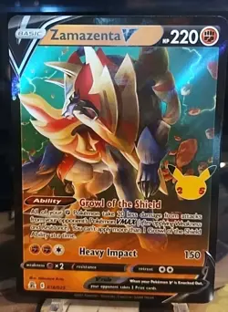 Pokemon TCG - Zamazenta V 018/025 Celebrations Holo - Image 1