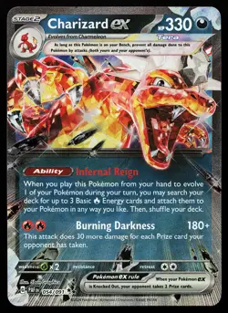 Charizard ex 054/091 Holo Paldean Fates Pokemon Card - Image 1