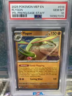 PSA 10 STAFF Flygon 016 Phantasmal Flames Prerelease Black Star Promo Pokemon - Image 4