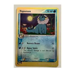 Pokemon TCG Vaporeon 25/100 Aquapolis E-Reader Holo Rare 70 HP 2003 - Image 1