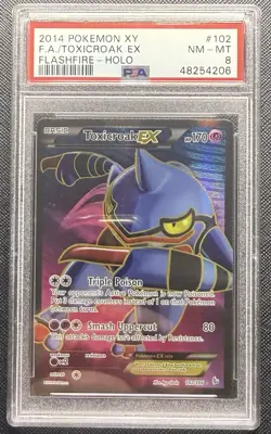 Pokemon TCG Toxicroak EX Ultra Rare Holo Full Art 102/106 XY Flashfire English - Image 1