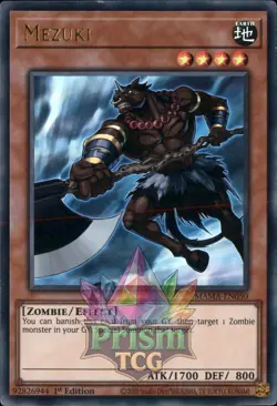 1st ed Mezuki ultra rare MAMA-EN050 Yugioh - Image 1