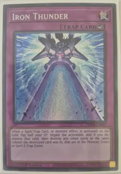 YuGiOh Iron Thunder Secret Rare 1st Edition PHNI-EN050 - Image 1