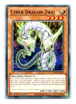Cyber Dragon Zwei - SDCS-EN004 - Common - 1st Edition Yugioh - Image 1
