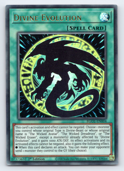 Divine Evolution - EGO1-EN004 - Ultra Rare - 1st Edition Yugioh - Image 1