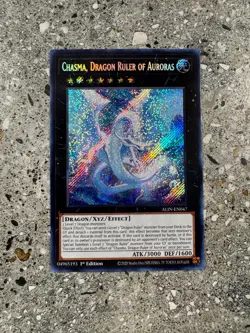 Yugioh TCG Chasma, Dragon Ruler of Auroras ALIN-EN047 Secret Rare 1st Ed NA NM-M - Image 1