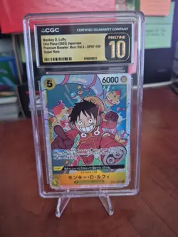 CGC GEM MINT 10 Monkey D Luffy Error OP07-109 SR 500 Years in the Future ② - Image 1