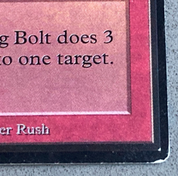 1993 vintage MAGIC THE GATHERING Lightning Bolt beta U CARD mtg POOR CONDITION - Image 4