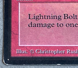 1993 vintage MAGIC THE GATHERING Lightning Bolt beta U CARD mtg POOR CONDITION - Image 5