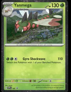 Pokemon Cards Yanmega 187 COSMOS HOLO Scarlet & Violet Promo Holo Promo NM *5 - Image 1