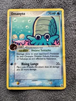 Omanyte 60/92 Legend Maker Pokemon Card Dmg - Image 1