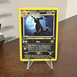 Umbreon Neo Discovery Rare Unlimited Card 13 w/ swirl 🌀 and holo bleed - Image 1