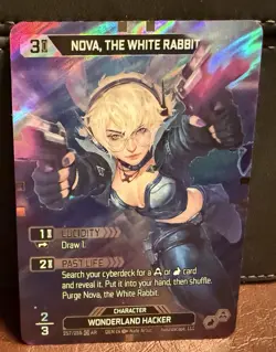 NeuroScape Nova, The White Rabbit Full Art Holo Character Card AR 257/255 - Image 1