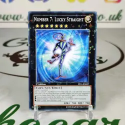Number 7: Lucky Straight SP14-EN027 Starfoil 1st Edition Yugioh Card Near Mint - Image 1