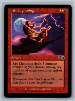 Magic The Gathering Urza's Saga 4x Arc Lightning #174/350 MTG TCG CCG Playset - Image 1