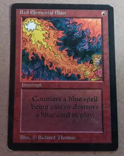 MTG Magic the Gathering Red Elemental Blast Limited Edition Beta MP - Image 1