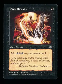 * * 1x Dark Ritual x1 * * Mirage MTG MP Moderately Played - Image 1