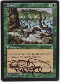 MTG Tempest Choke Signed Terese Nielsen LP - Image 1
