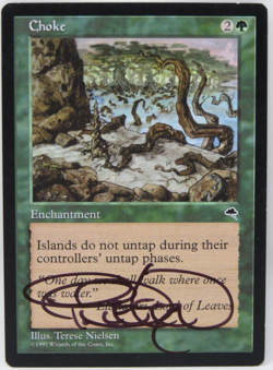 MTG Tempest Choke Signed Terese Nielsen MP - Image 1
