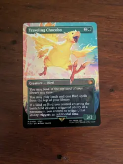Traveling Chocobo (BORDERLESS) - Final Fantasy (MTG) NM - Image 1
