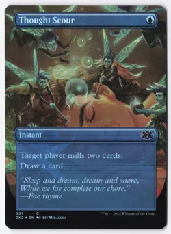Thought Scour (Borderless) Foil C Double Masters 2022 351 NM - Image 1