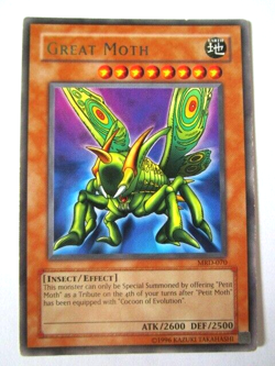 Yugioh! Great Moth Mrd-070 Rare Unlimited Light Play!! - Image 1