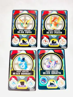 Pokemon Seal dass Card Lot 4 Sticker Game Very Rare From Japan BANDAI F/S - Image 1